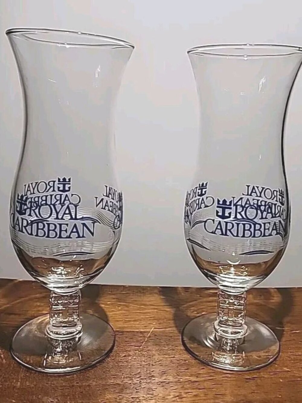 Set of 2 Hurricane Royal Caribbean Cruise Lines Stemmed Glasses